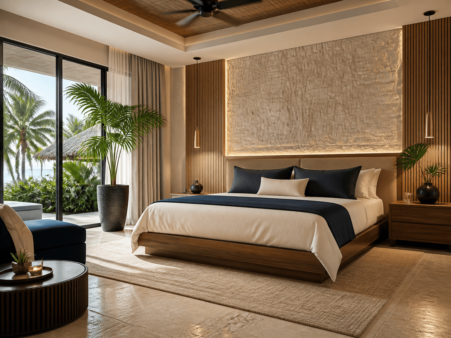 Chambre premium dans une villa tropicale moderne